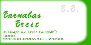 barnabas breit business card